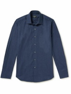 Emma Willis - Slim-Fit Brushed Cotton Shirt - Blue
