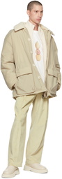 AMOMENTO Beige Padded Safari Jacket