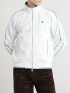 Burberry - Logo-Embroidered Jersey Zip-Up Sweatshirt - White