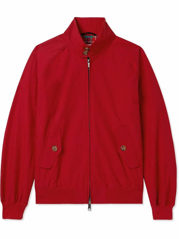 Photo: Baracuta - G9 Cotton-Blend Harrington Jacket - Red