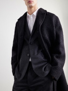 TOTEME - Brushed Wool-Blend Coat - Black