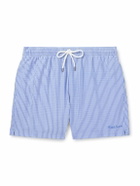 Ralph Lauren Purple label - Amalfi Straight-Leg Mid-Length Striped Seersucker Swim Shorts - Blue