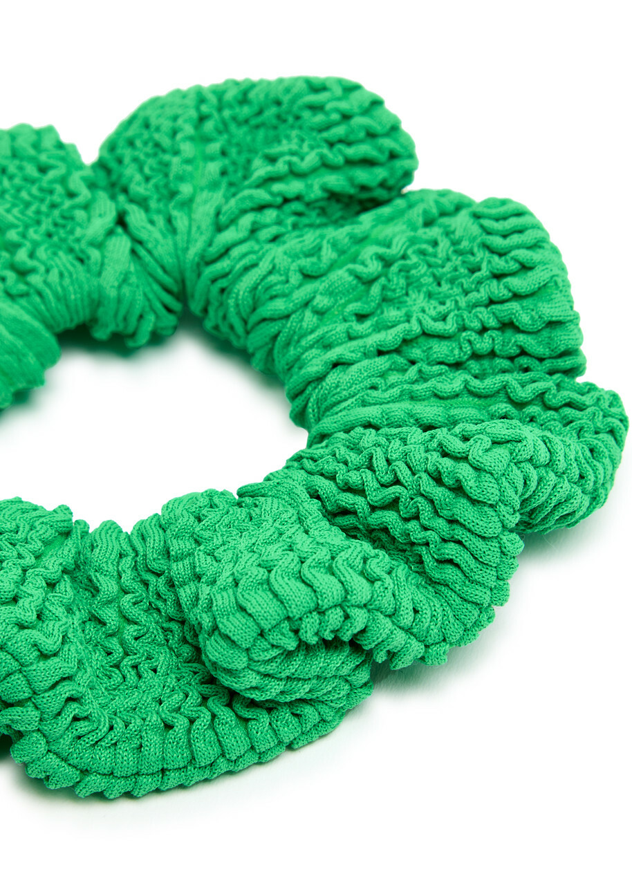 Hunza G Seersucker Scrunchie - Green - One Size