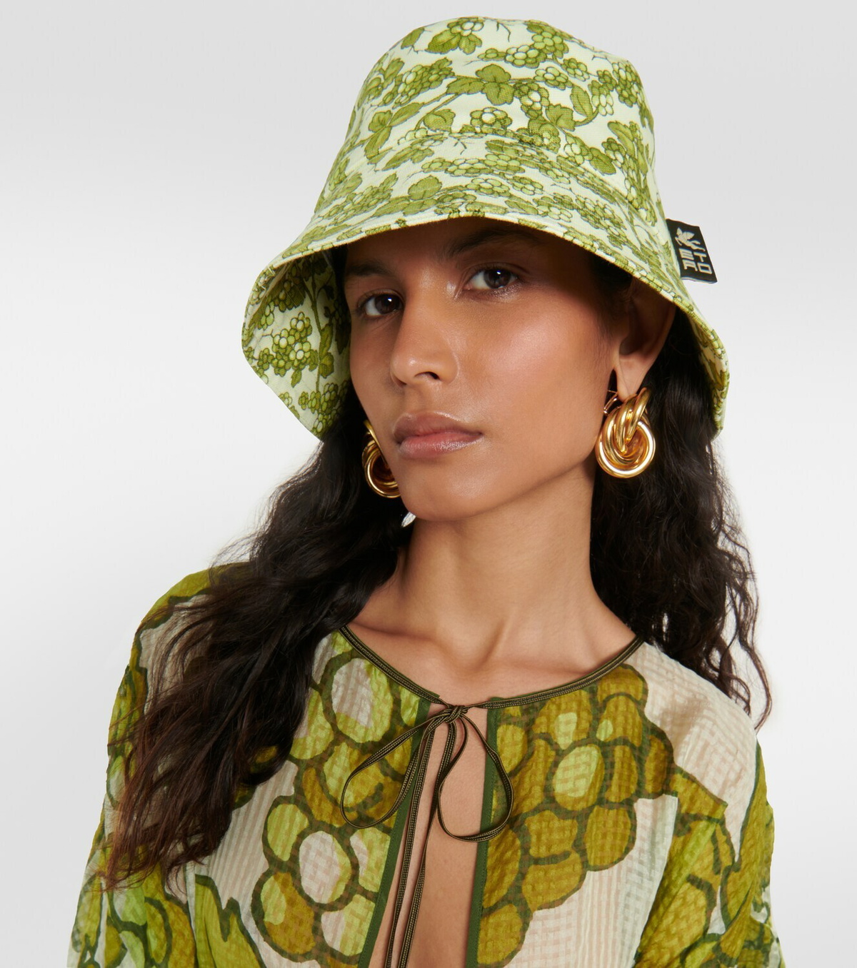 Etro Printed canvas bucket hat Etro
