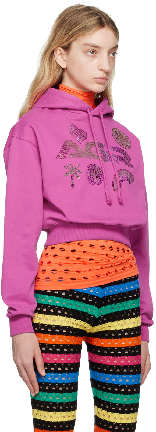 AGR Pink Cropped Hoodie
