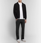 Palm Angels - Slim-Fit Logo-Print Striped Tech-Jersey Sweatpants - Men - Black