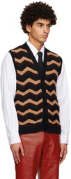 Ernest W. Baker Brown & Black 70's Cardigan