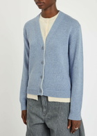 JW Anderson Layered-effect Wool and Cashmere-blend Cardigan Blue