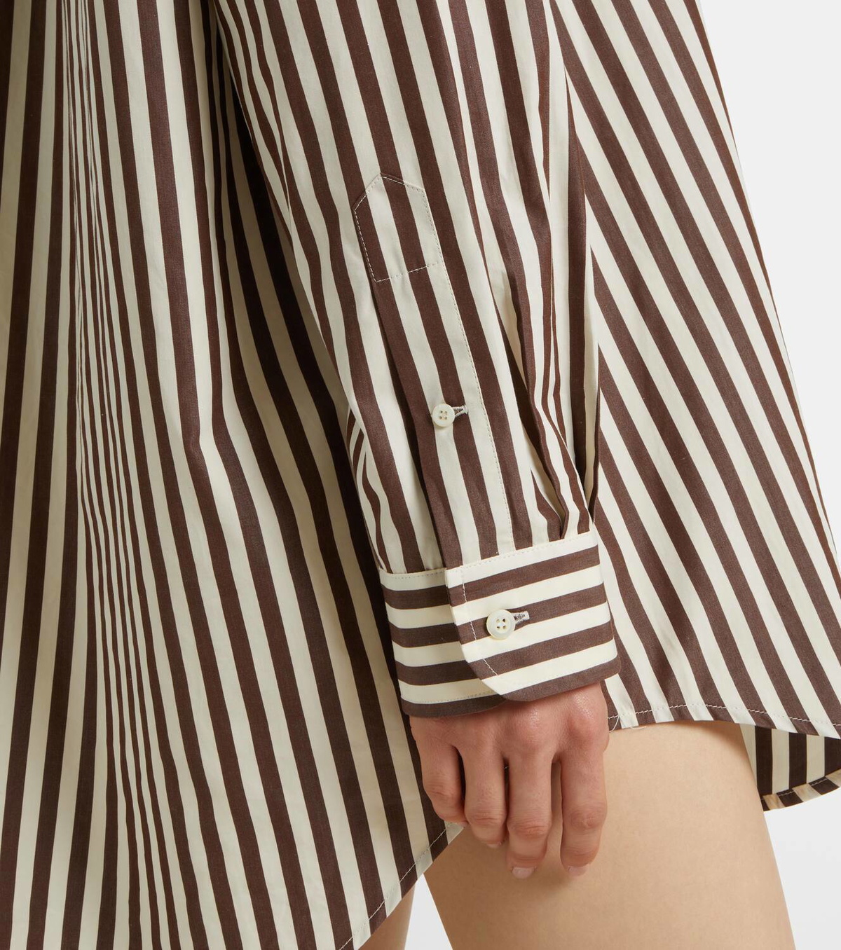 ワンピース MIUMIU CAPPUCCINO COTTO BLEND SHIRT DRESS Miu Miu Cappuccino Cotto Blend Shirt Dress | italist، خصومات