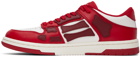 AMIRI Red & White Skel Top Low Sneakers