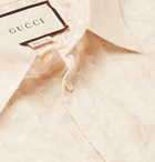 Gucci - Geige Silk-Jacquard Shirt - Neutrals