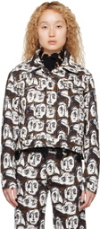 Charles Jeffrey LOVERBOY Black & White Art Denim Jacket