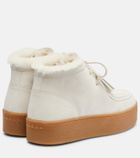 Hogan Shearling-trimmed suede ankle boots