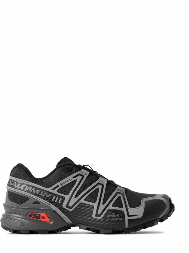 Photo: Salomon - Speedcross 3 GTX Rubber-Trimmed GORE-TEX Mesh Sneakers - Black