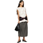 Simone Rocha Black Mini Lasercut Lace Shopper Tote
