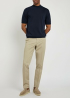 Lardini Fine-knit Cotton T-shirt Navy