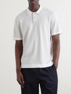 Rag & Bone - Harvey Ribbed Cotton-Blend Polo Shirt - White