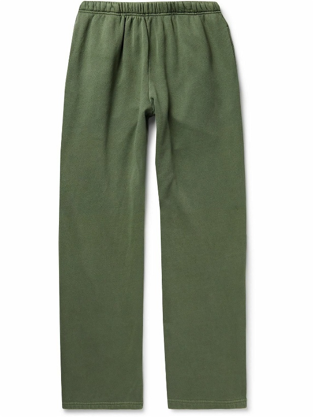 Photo: Les Tien - Puddle Straight-Leg Garment-Dyed Cotton-Jersey Sweatpants - Green