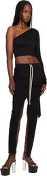 Rick Owens DRKSHDW Black Temple Pull On Sliced Pillar Maxi Skirt