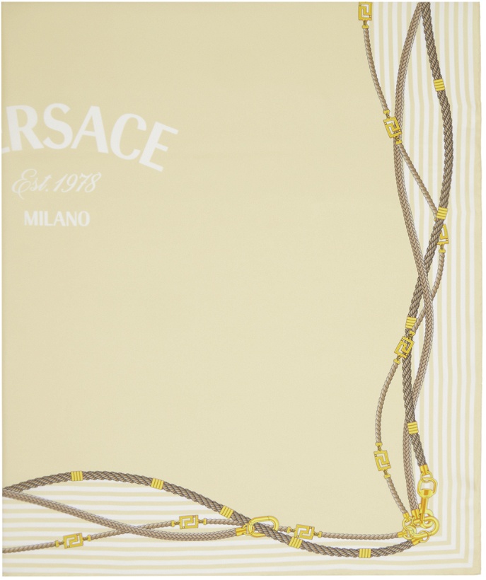 Photo: Versace Yellow Greca Nautical Large Silk Scarf