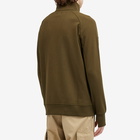 C.P. Company Men's Diagonal Raised Fleece Zipped Sweatshirt in Ivy Green