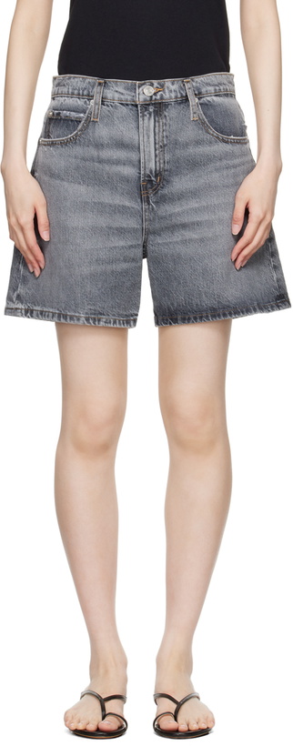 Photo: FRAME Black 'The Easy' Denim Shorts