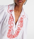 Alémais Hearts embroidered cotton shirt