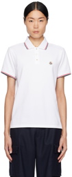 Moncler White Patch Polo