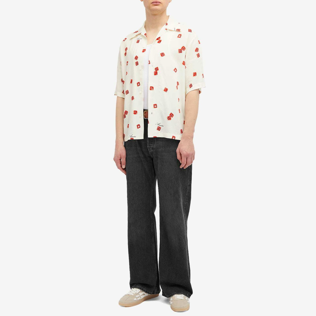 AMIRI Men's Dice Bowling Shirt in Alabaster