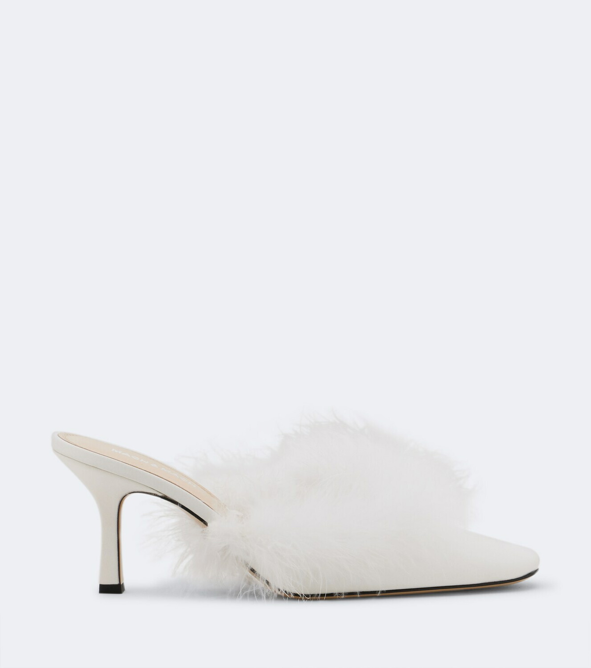 Mach & Mach Bridal feather-trimmed mules