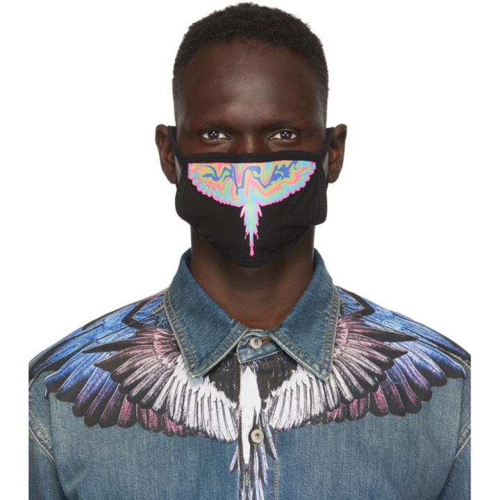 Photo: Marcelo Burlon County of Milan Black Psychedelic Wings Face Mask