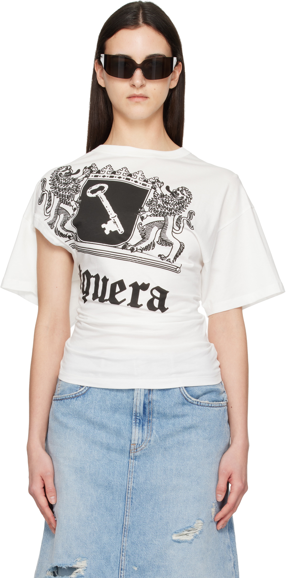 トップス vaquera scattered dollars t-shirt 25ss VAQUERA White Scattered Dollars T-shirt Vaquera