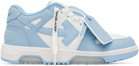 Off-White Blue & White 'Out Of Office' Calf Leather Sneakers