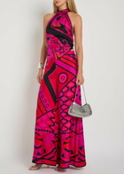 Pucci Printed Wide-leg Silk Trousers Pink