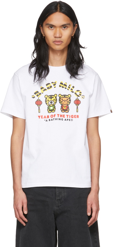 Photo: BAPE White Year Of The Tiger Baby Milo T-Shirt