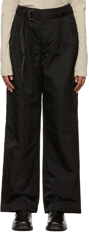 Photo: DEVEAUX NEW YORK Black Cinch Belt Trousers
