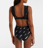 Staud Dolce cutout printed swimsuit
