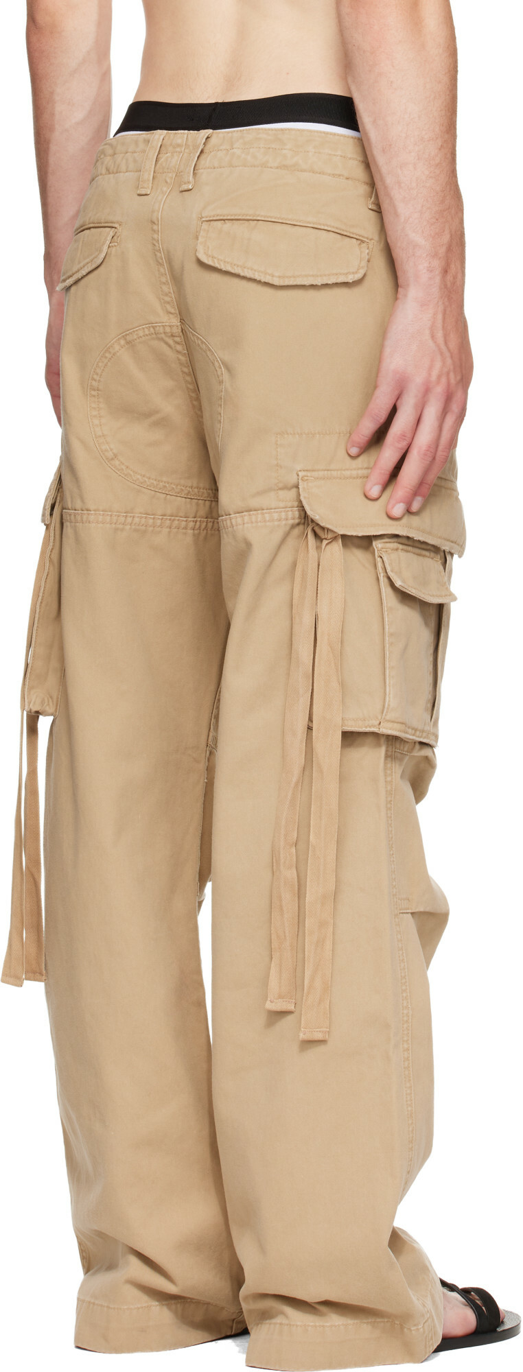 Raimundo Langlois Beige Double Fly Cargo Pants