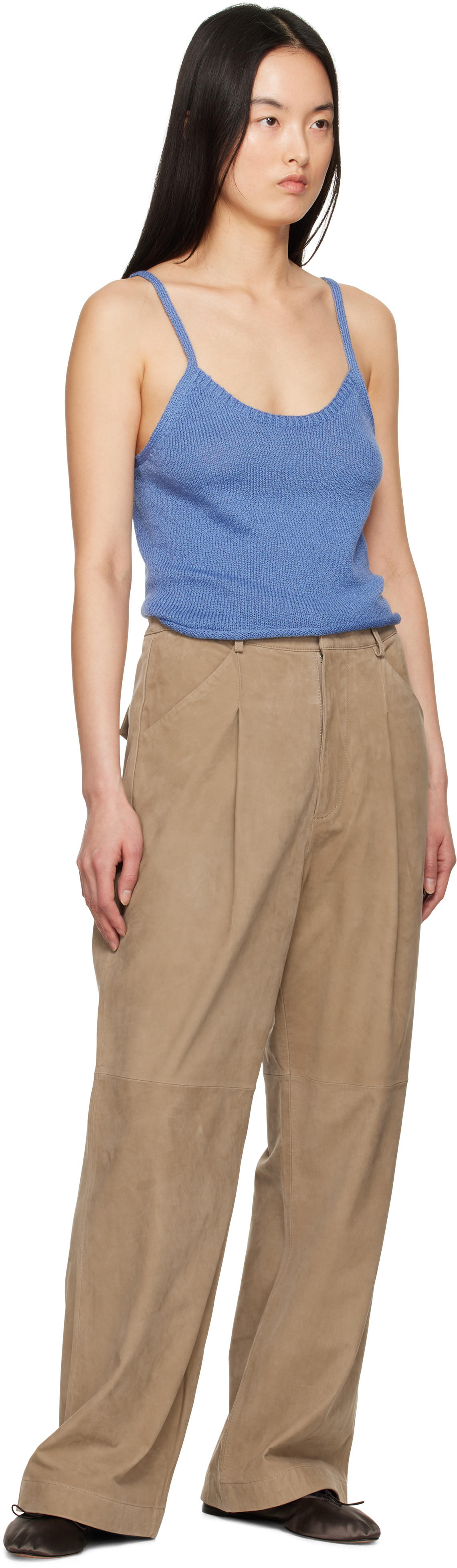 The Elder Statesman Blue Nora Lite Camisole