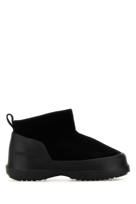 Photo: Moon Boot Black Suede Luna Low Ankle Boots
