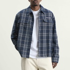 Daily Paper Men's Chenille Script Shirt in Brilliant Blue