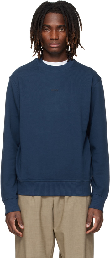 Photo: BOSS Navy Chest Logo Sweatshirt