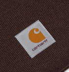 Carhartt WIP - Logo-Appliquéd Ribbed-Knit Beanie - Brown