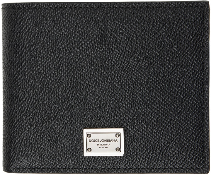 Photo: Dolce & Gabbana Black Dauphine Bifold Wallet