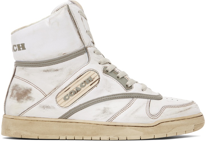 Photo: Coach 1941 White Distressed Sneakers
