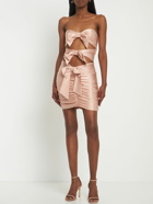 ALEXANDRE VAUTHIER - Shiny Jersey Mini Dress W/ Bows
