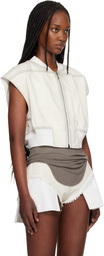 Rick Owens DRKSHDW Off-White Temple Tatlin Denim Bomber Vest