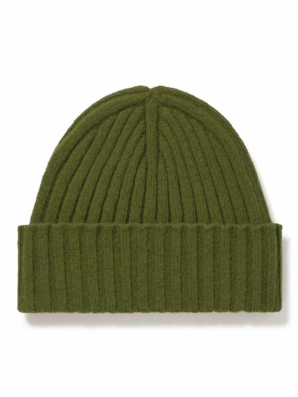 Photo: De Petrillo - Ribbed Merino Wool and Cashmere-Blend Beanie