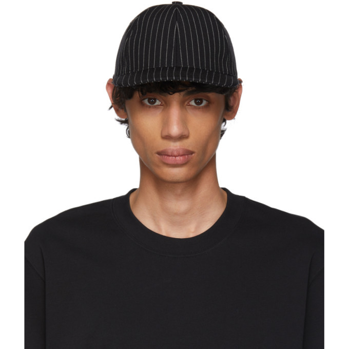 Photo: AMI Alexandre Mattiussi Black and White Stripe Cap