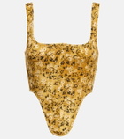 KNWLS - Floral corset top